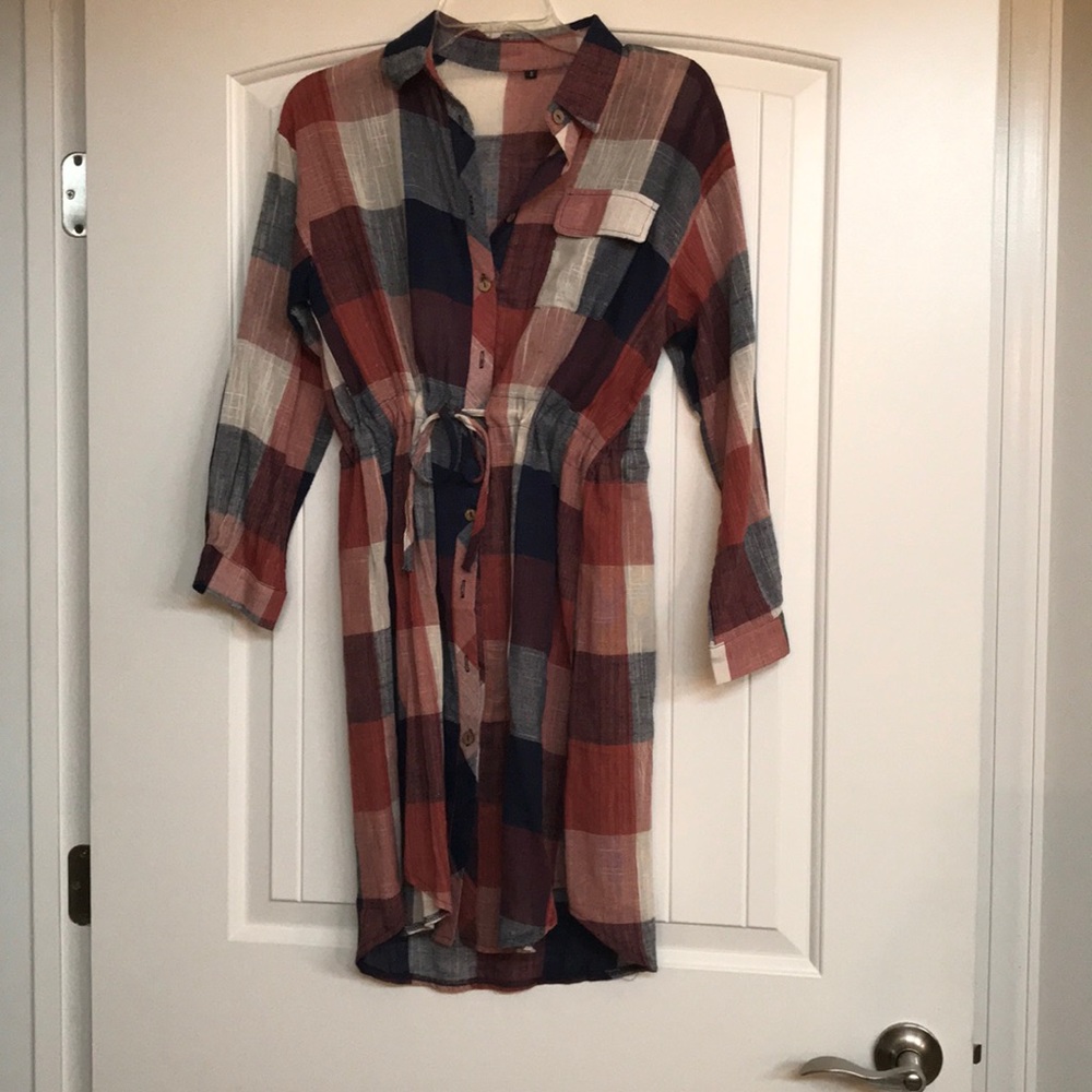 Plaid dress size small